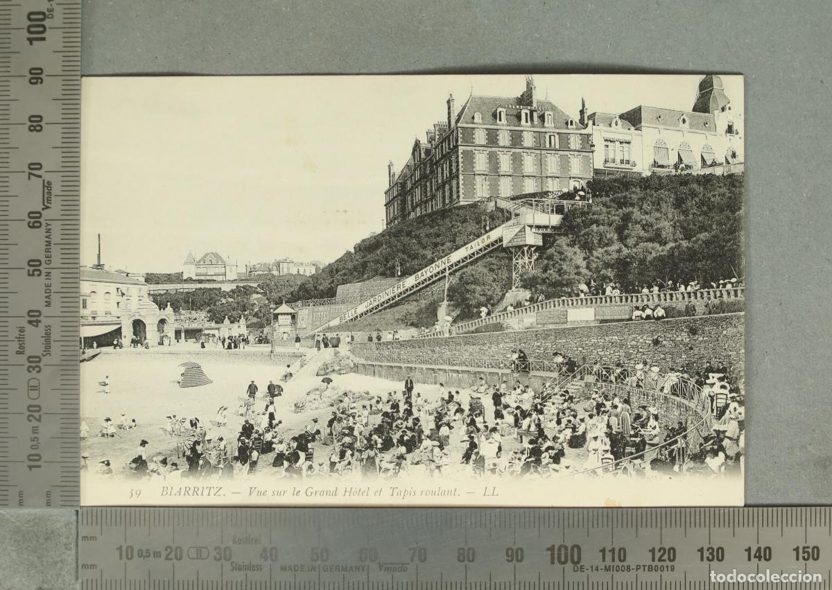 Postales: POSTAL. Biarritz - Vue sur le Grand H&ocirc;tel et Tapis roulant - LL