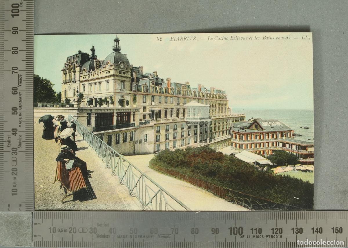 Postales: POSTAL. Biarritz. Le Casino Bellevue et les Bains chauds - LL.