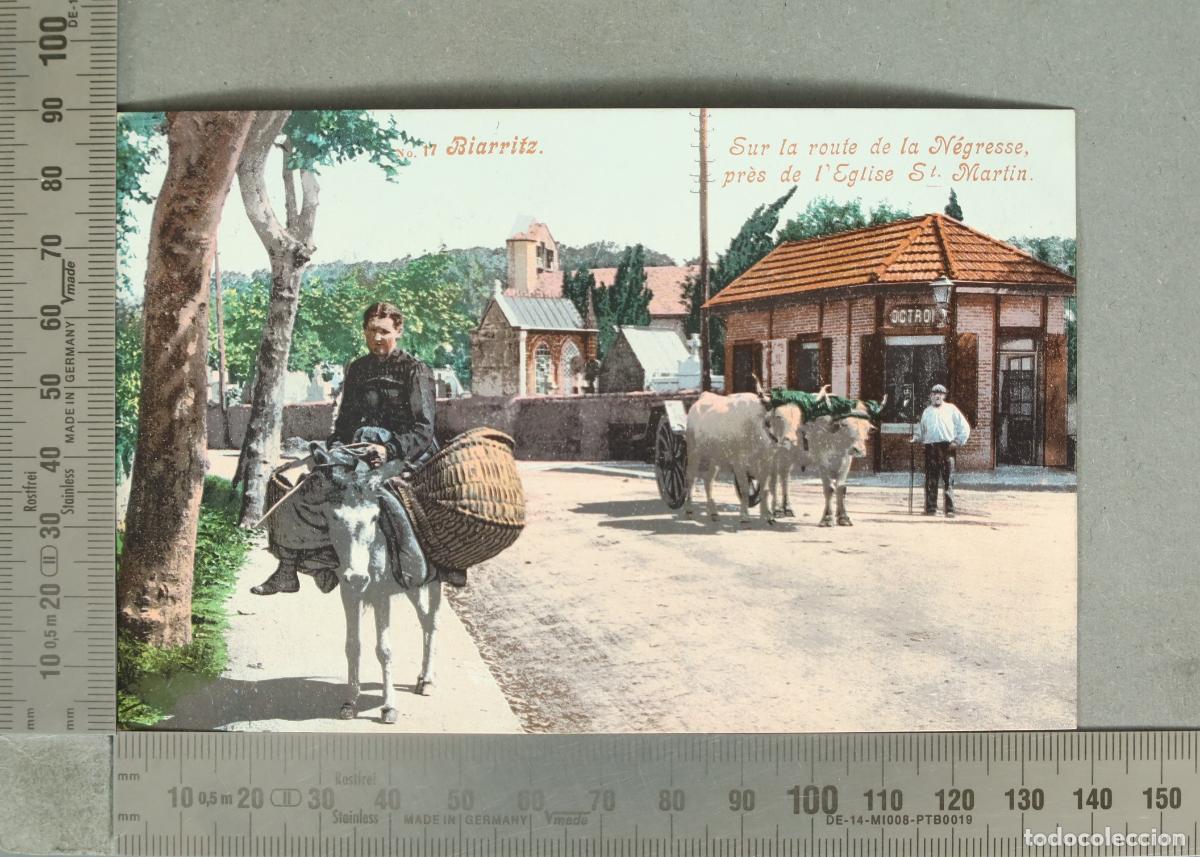 Postales: POSTAL. Biarritz - Sur la route de la N&eacute;gresse pr&egrave;s de l'&Eacute;glise St. Martin