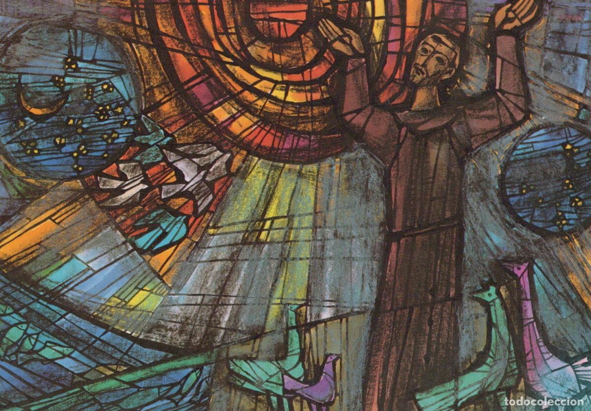 Postales: Germany Art Stained Glass Saint Francis of Assisi Josef de Unposted *YAV001