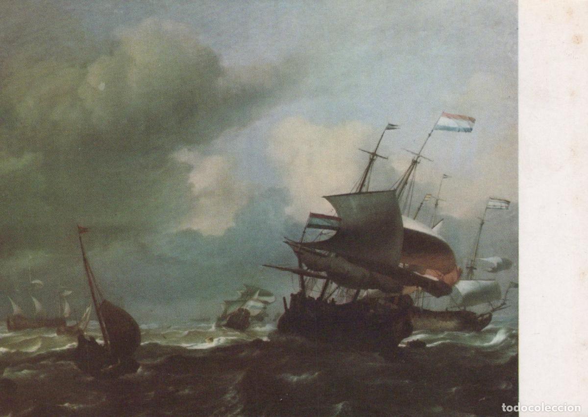 Postales: Italy Florence Ludolf Backhuysen Marina in Burrasca Storm Over Unposted *YAV014