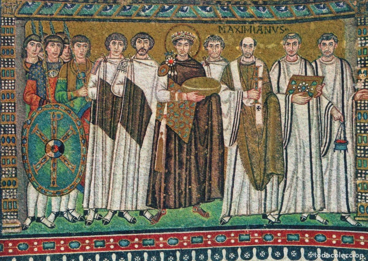 Postales: Italy Ravenna S Vitale Emperor Justinian With His Retinue Unposted *YAV011