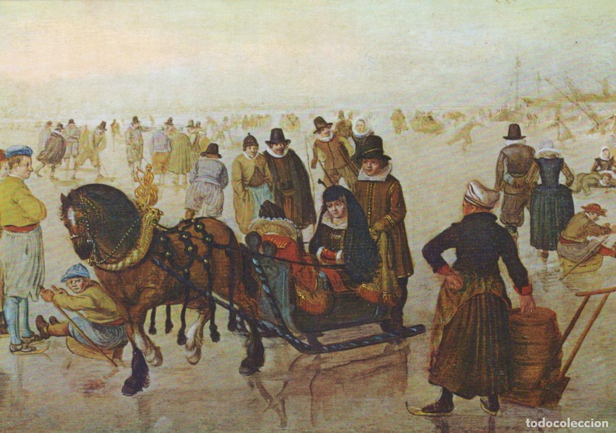 Postales: Netherlands Otterlo Winter Scene With People On Ice Horse Drawn Unposted *YAV013