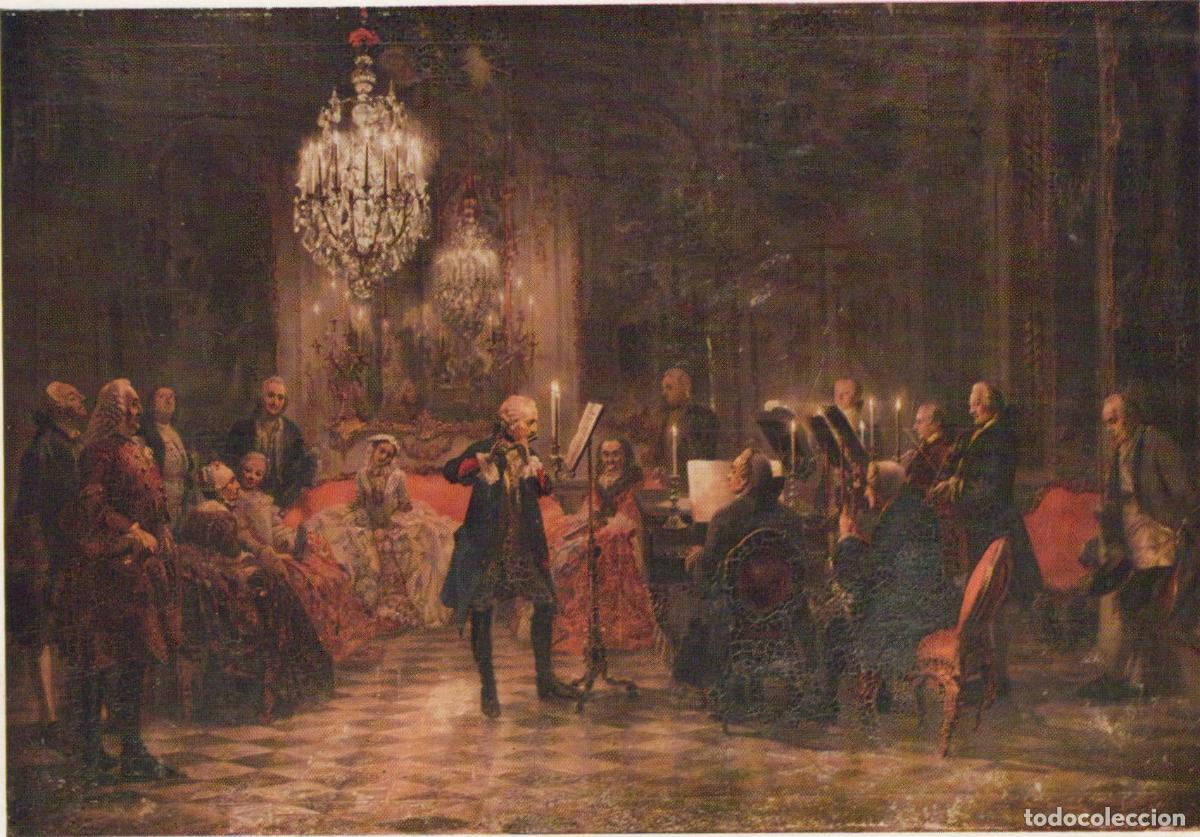 Postales: Germany Berlin Nationalgalerie Adolph Menzel Flute Concert of Unposted *YAV019