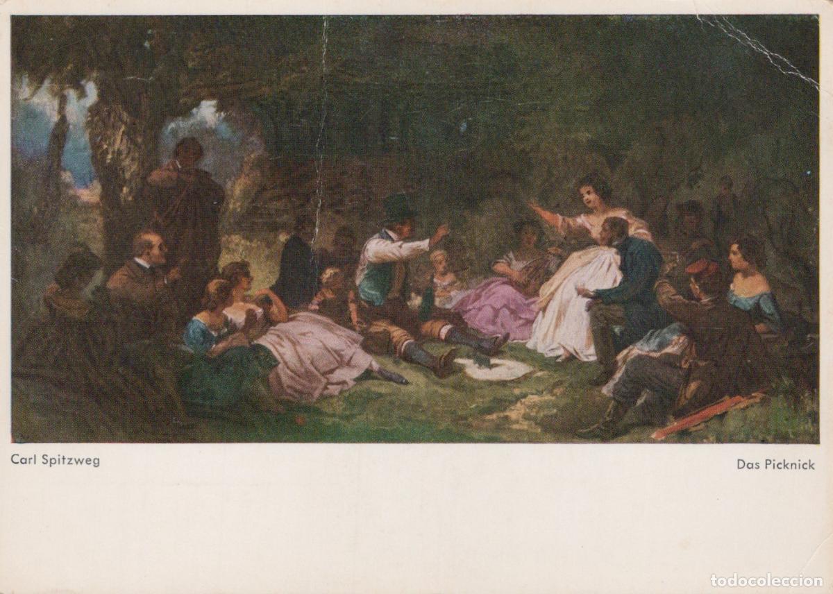 Postcards: Germany Munich Carl Spitzweg das Picknick Art Painting People Unposted *YAV031