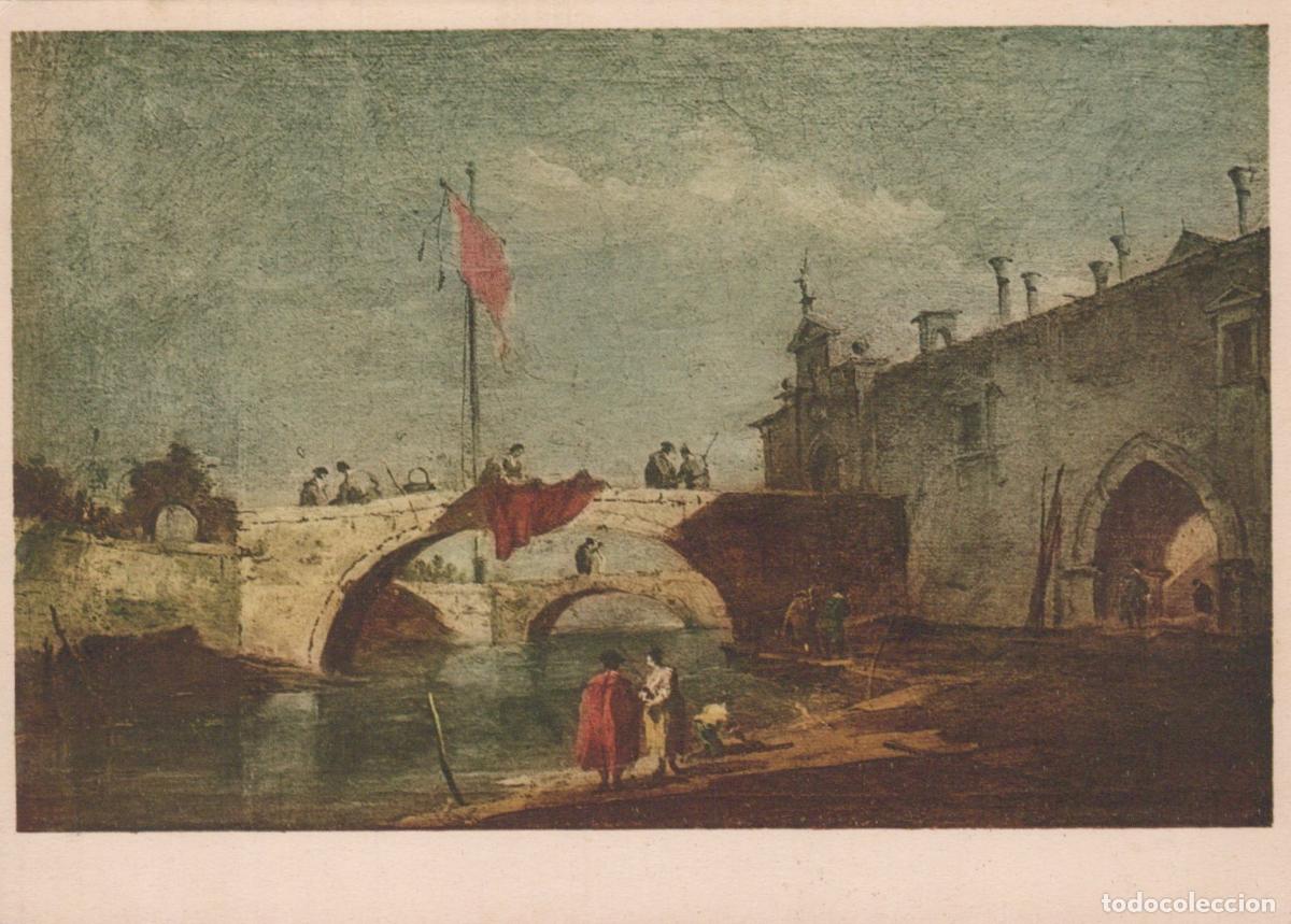 Postales: Italy Florence Canal DI Brenta F Guardi Bridge People Art Unposted *YAV049