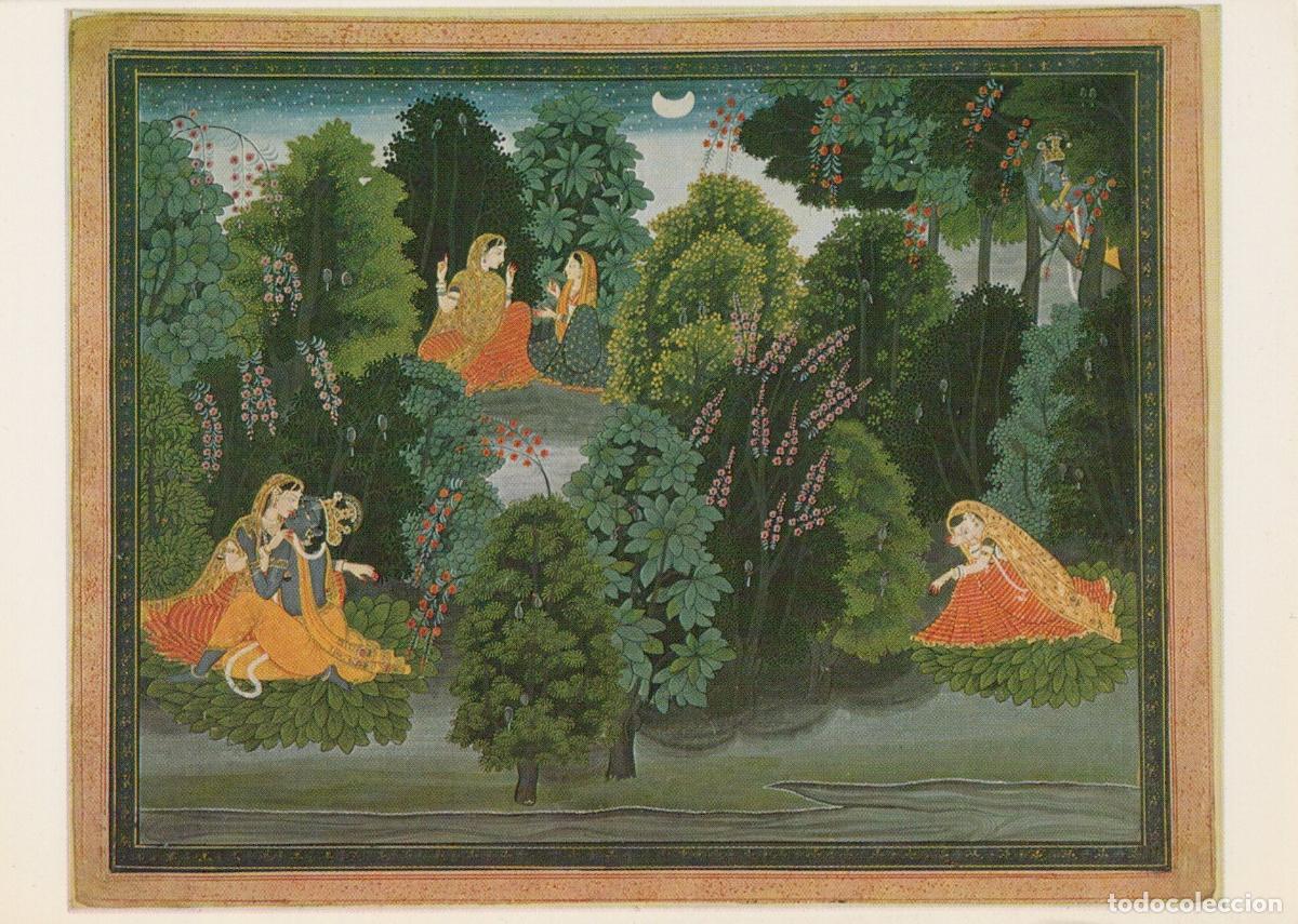 Postales: Germany Berlin Liebesspiel des Krishna Miniature Painting Unposted *YAV059