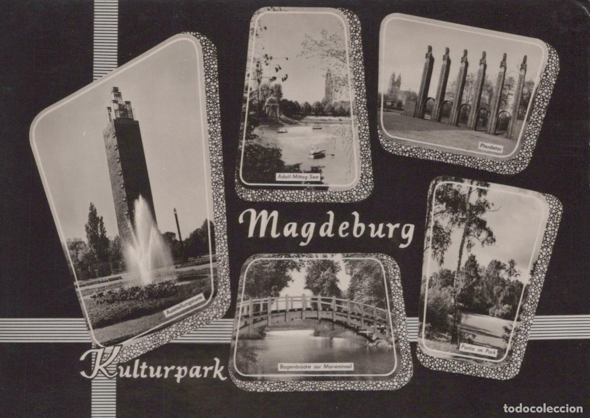 Cartes Postales: Germany Magdeburg Kulturpark Multi View Adolf Mittag See Unposted *YAV099