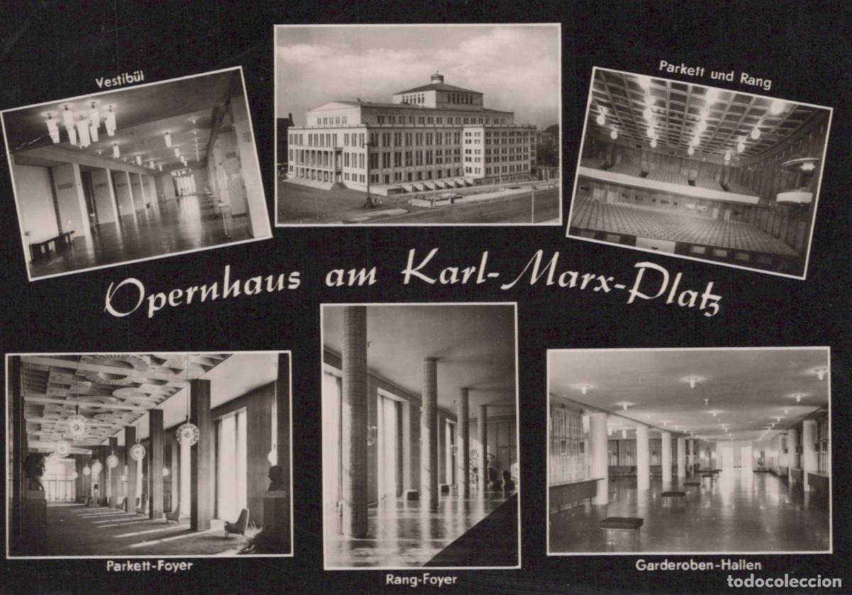 Cartes Postales: Germany Leipzig Opera House Karl Marx Platz Vestibule Foyer Interior *YAV112