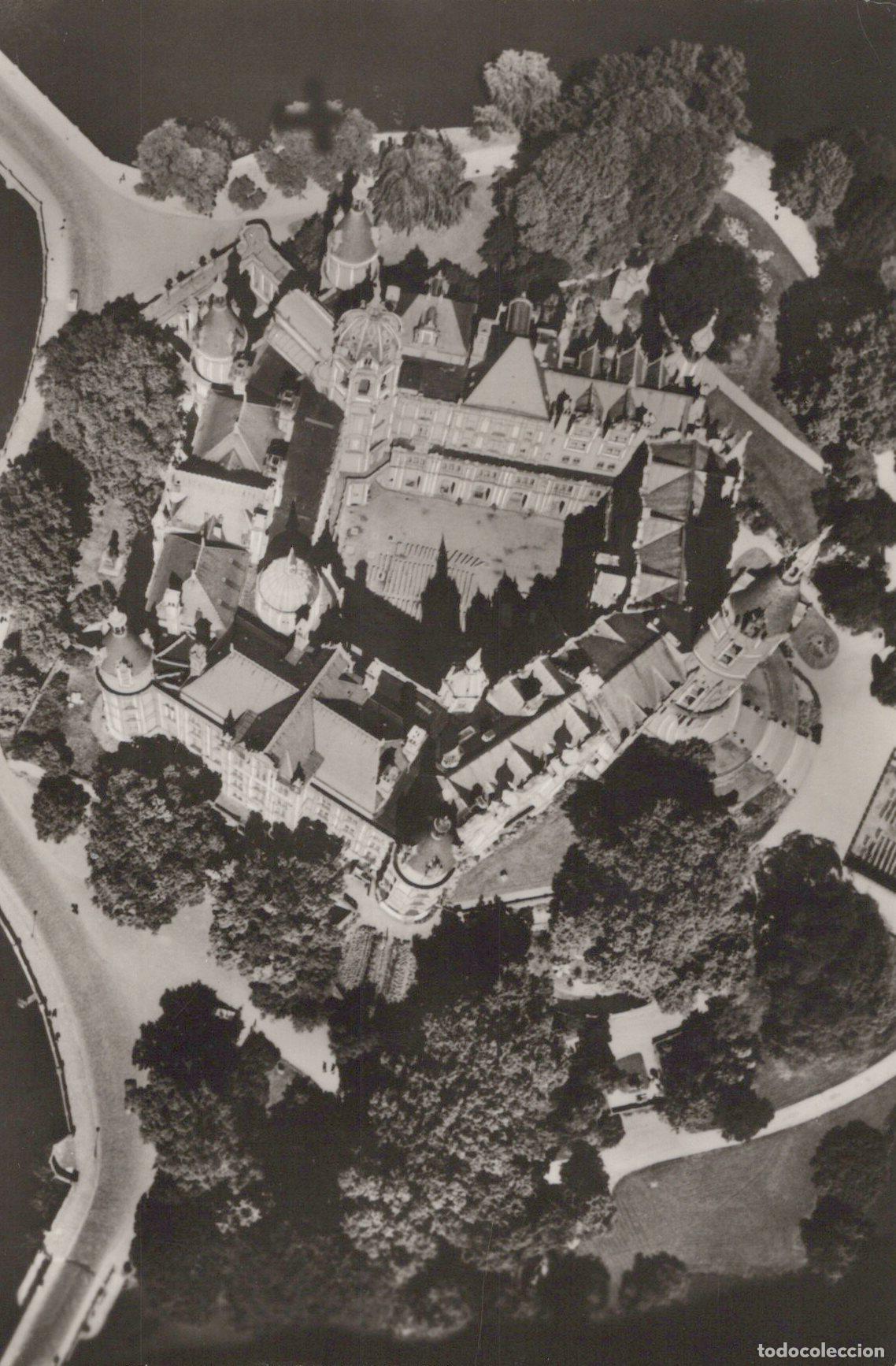 Postales: Germany Schwerin Castle Aerial View Historic Real Photo Unposted *YAV179