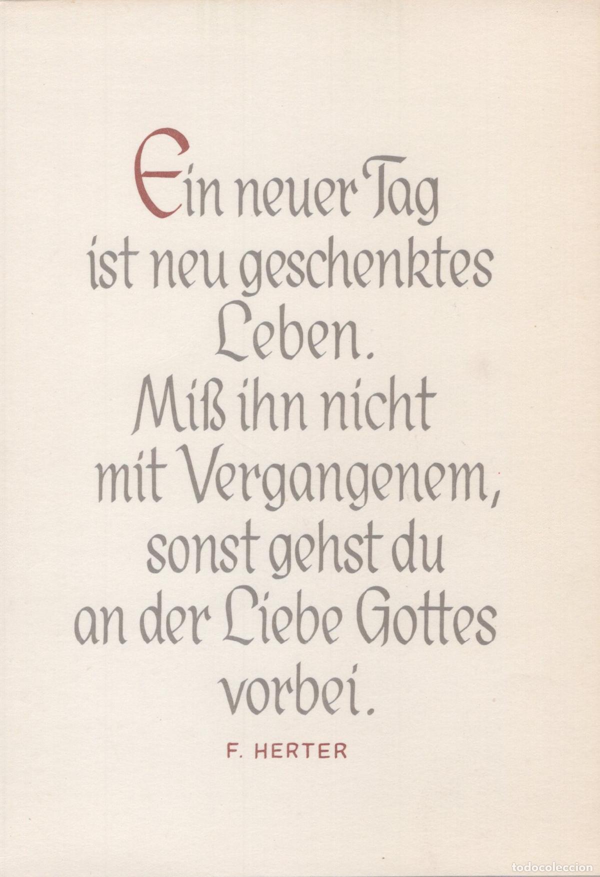 Postais: Germany Munich Religious Quote F Herter Ein Neuer Tag Ist Neu Unposted *YAV213