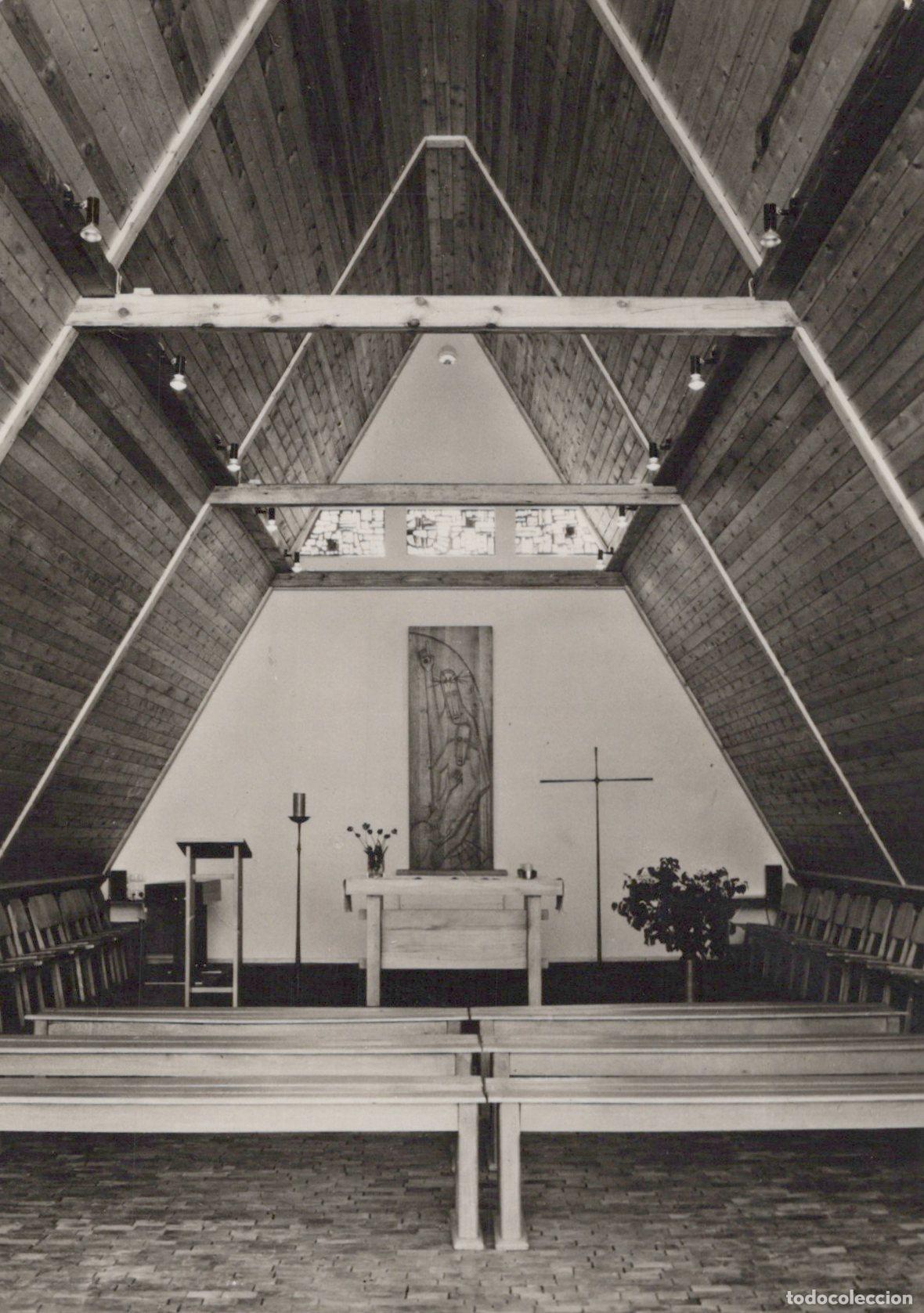 Cartoline: Germany Storkow Hirschluch Interior of the Evangelical Church Unposted *YAV176
