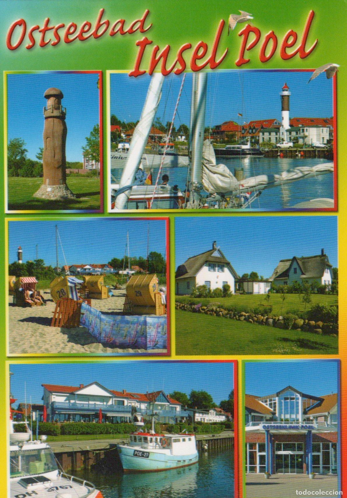 Cartoline: Germany Insel Poel Ostseebad Lighthouse Beach Boats Architecture *YAV226