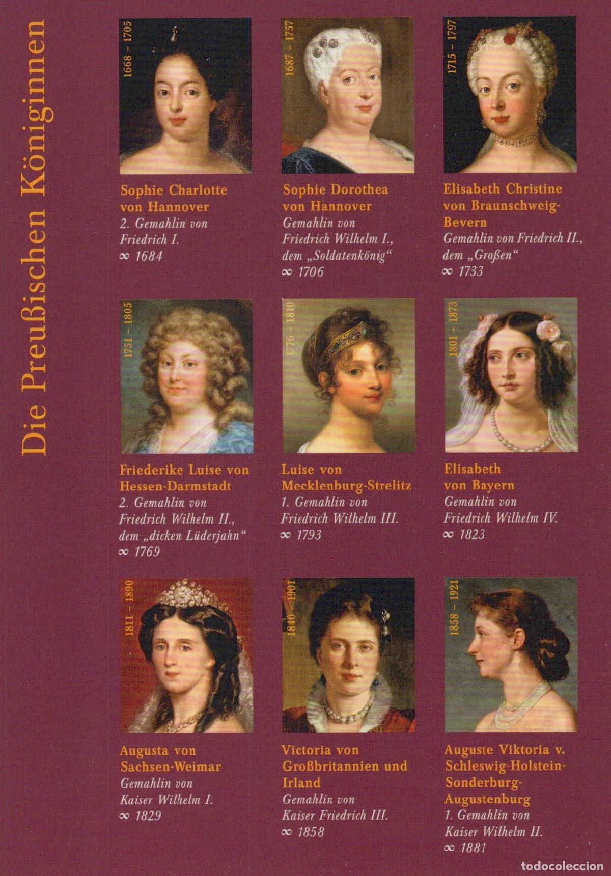 Postcards: Germany Potsdam Prussian Queens Portraits Sophie Charlotte Elisabeth *YAV230