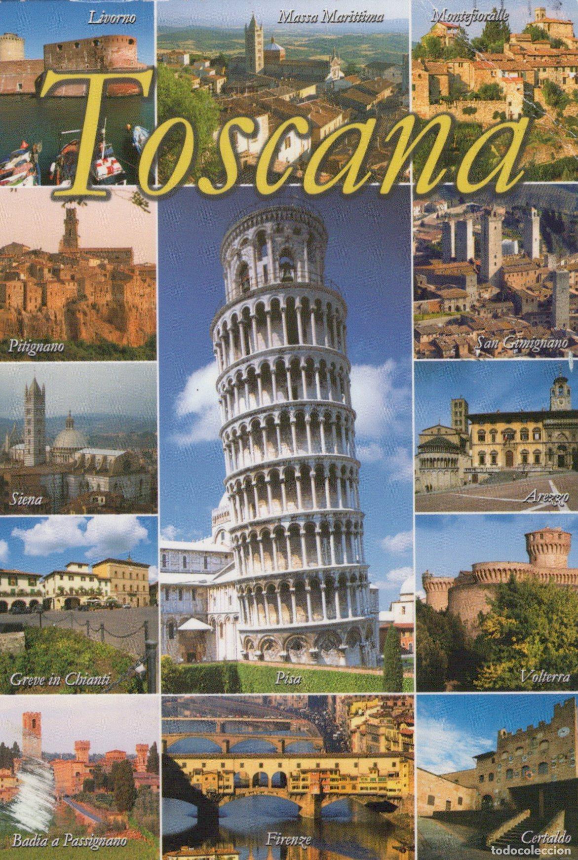 Cartoline: Italy Pisa Multi View Leaning Tower of Florence Siena Arezzo *YAV235