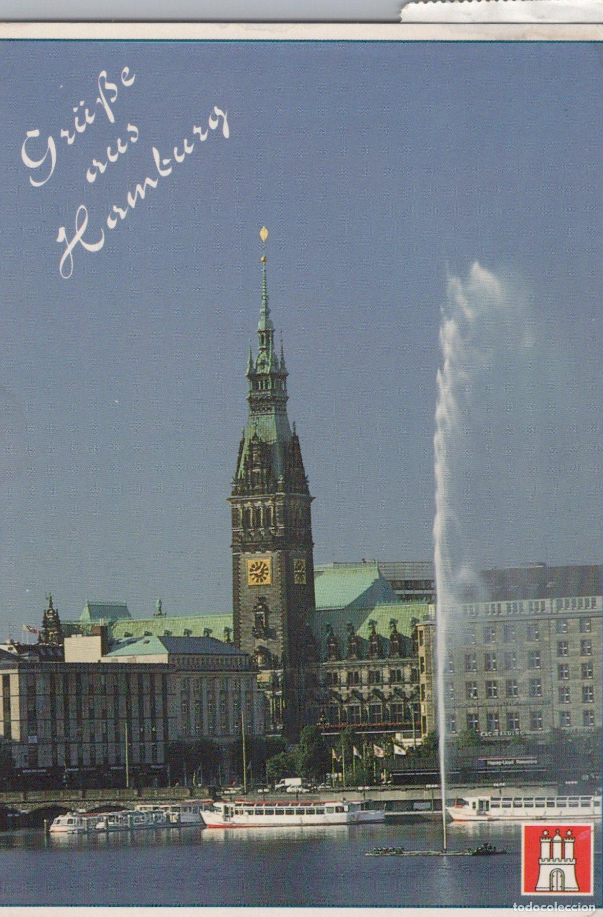 Cartoline: Germany Hamburg City Hall and Alster Fountain *YAV238