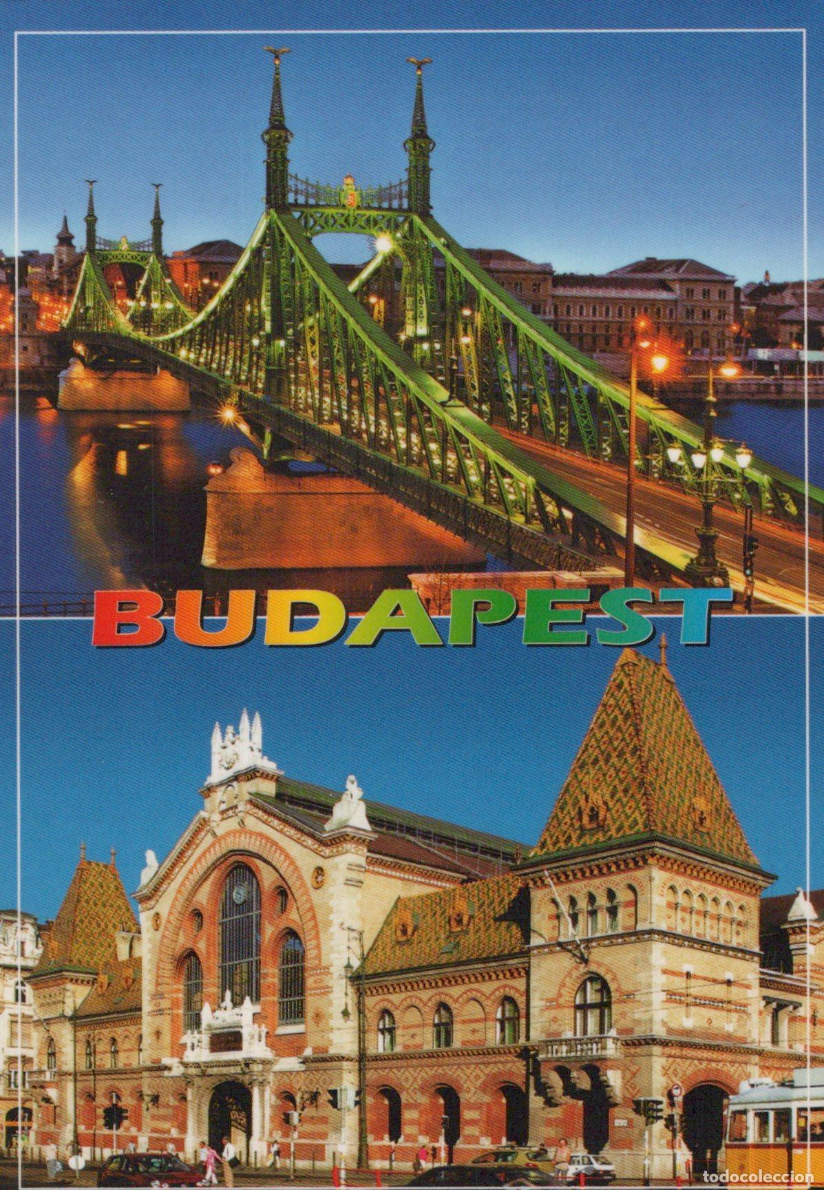 Postais: Hungary Budapest Liberty Bridge and Central Market Hall City View *YAV219