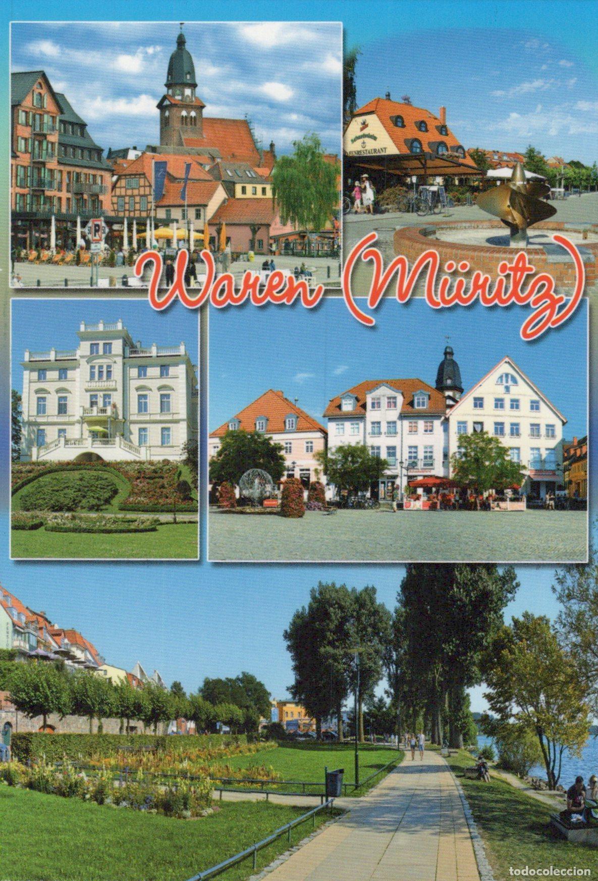 Cartes Postales: Germany Waren M&uuml;ritz Multi View Town Lake Buildings and Park Scenes *YAV234
