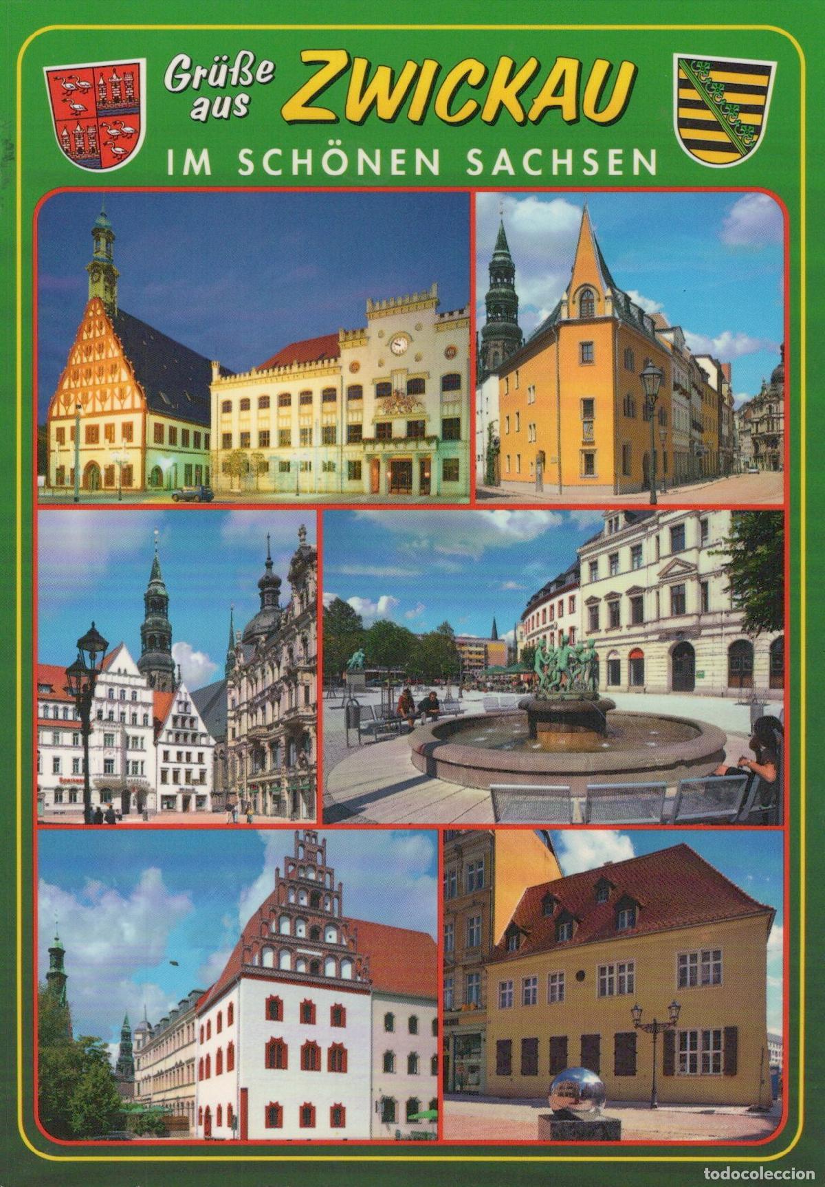 Postales: Germany Zwickau Multi View With Historic Buildings and Fountain *YAV239