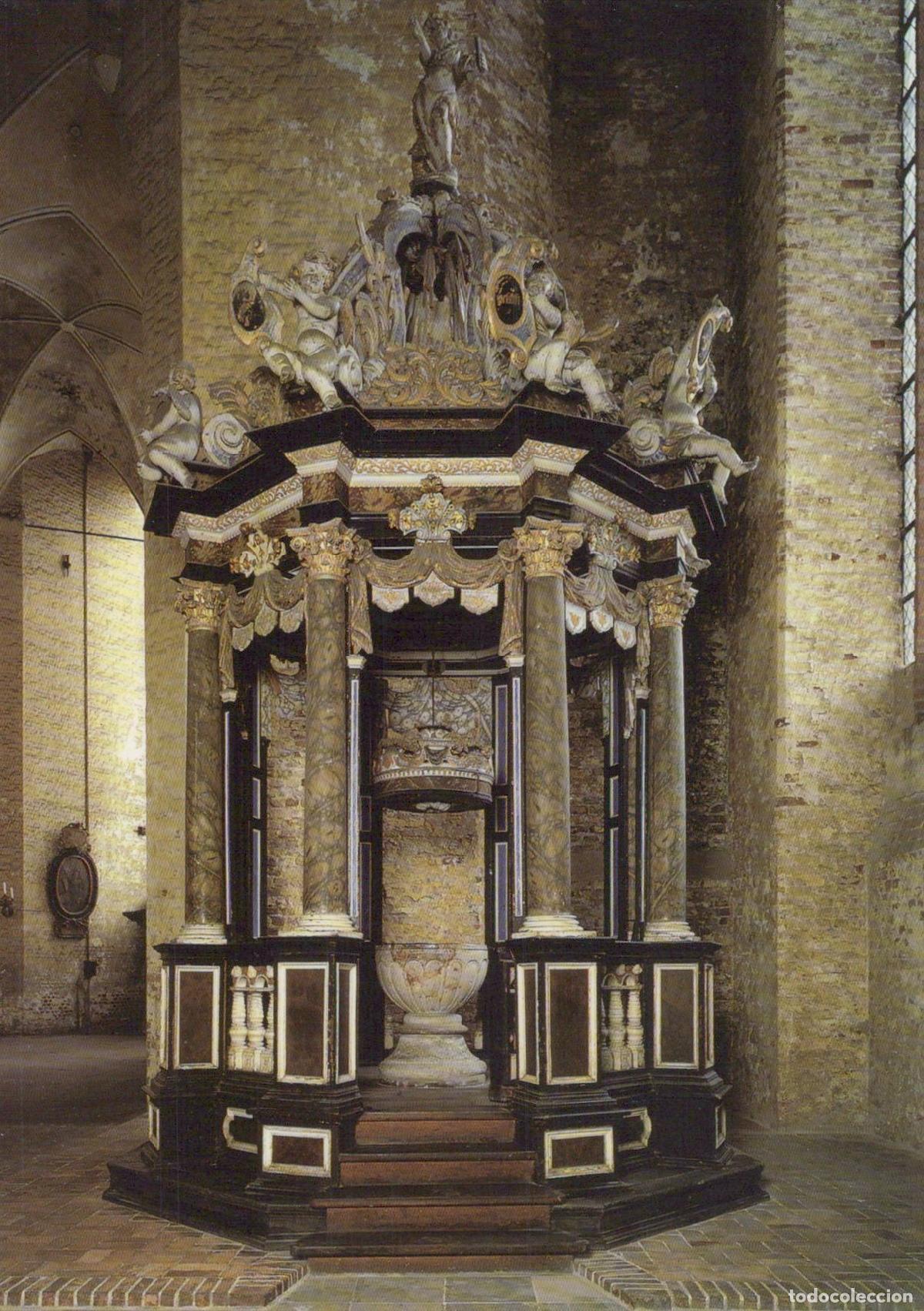 Cartoline: Germany Stralsund St Marien Baroque Baptistery 1738 16th Unposted *YAV306