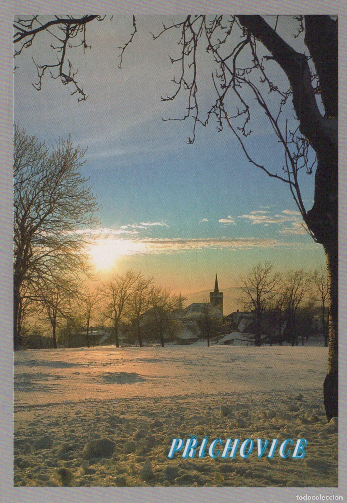 Postales: Czech Republic Prichovice Winter Sunset Over *YAV252