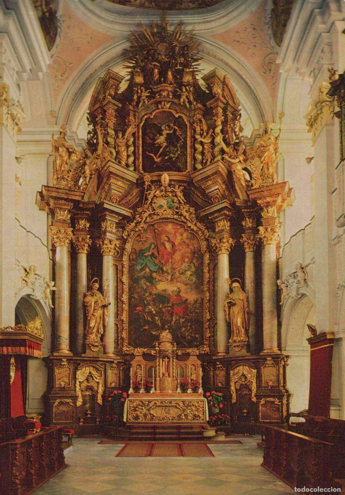 Cartoline: Germany Niederalltaich Basilica Baroque High Altar Interior Unposted *YAV316