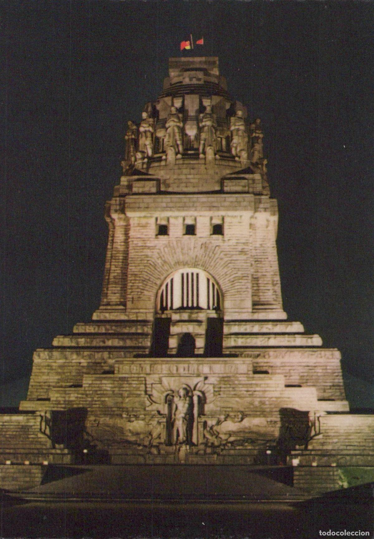 Postales: Germany Leipzig V&ouml;lkerschlachtdenkmal Monument At Night Unposted *YAV257
