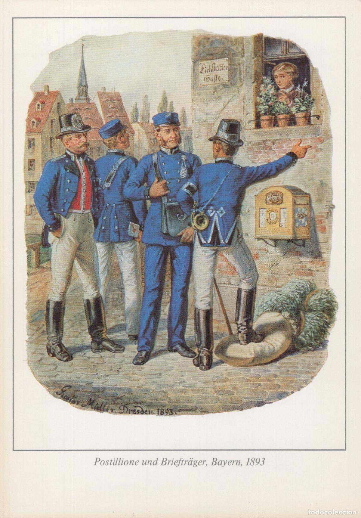 Postcards: Germany Dresden Bavarian Postmen and Mail Carriers in 1893 Historical *YAV262