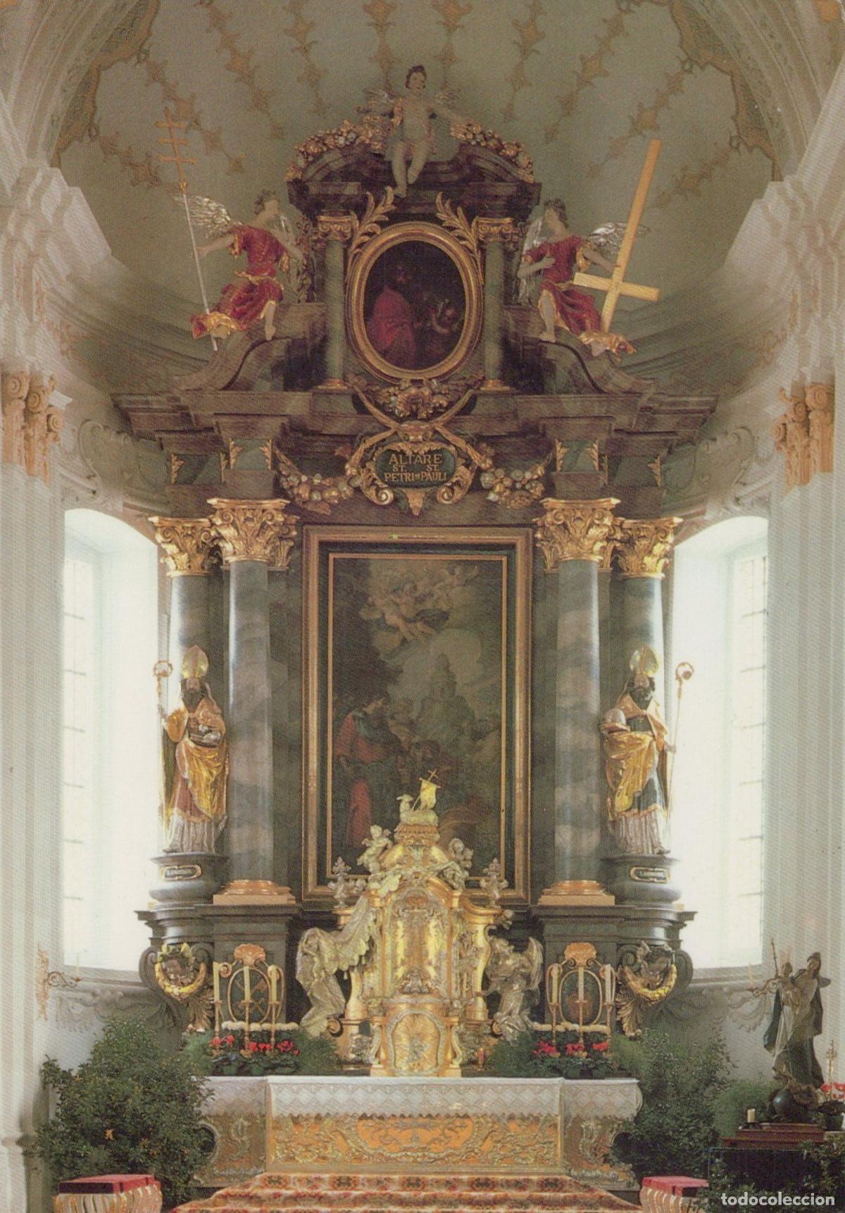 Cartoline: Germany Weyarn Abbey Church Baroque High Altar By Gregor Peda Unposted *YAV323
