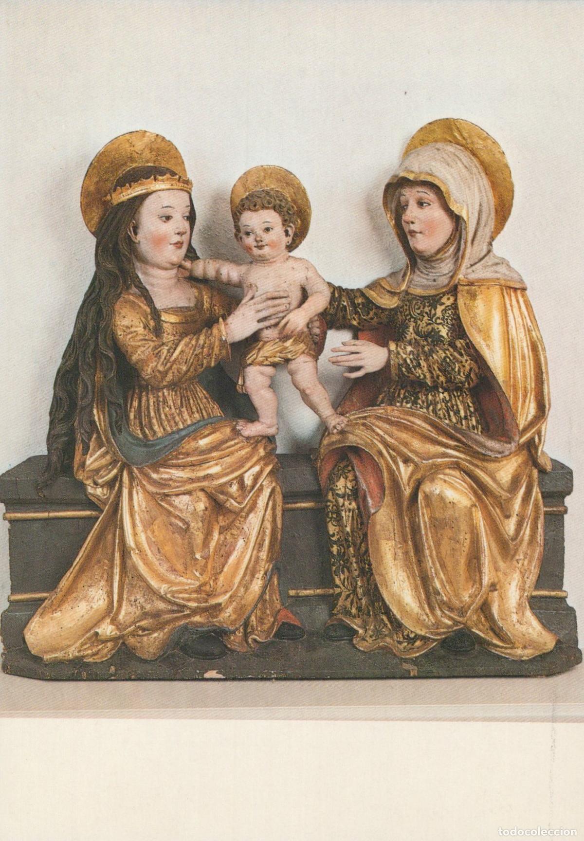 Cartoline: Germany Bad Buchau Stiftsmuseum Anna Selbdritt Madonna Child Unposted *YAV340