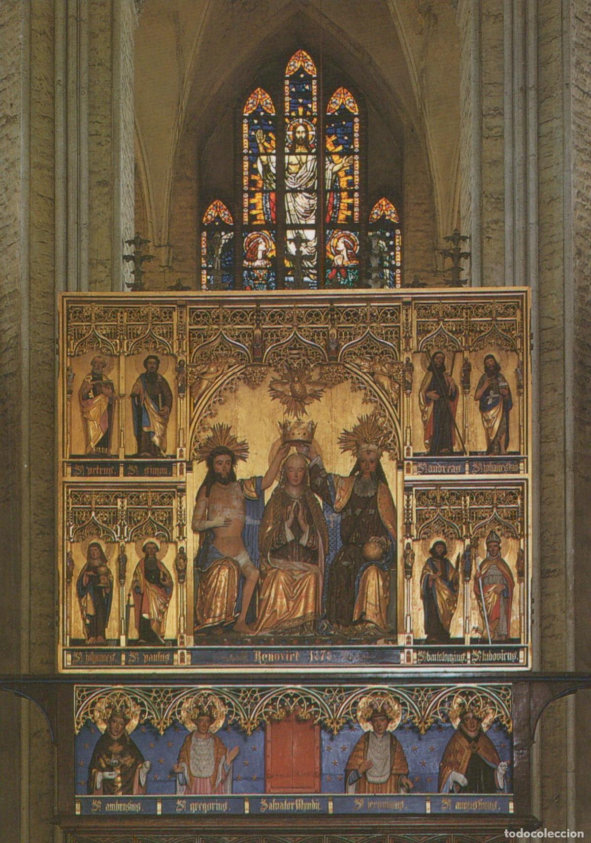 Postcards: Germany Stralsund St Marien Church Semlower Carved Altar 15th Unposted *YAV366