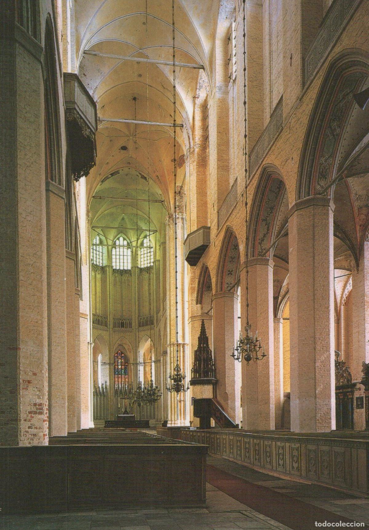 Postcards: Germany Stralsund St Marien Church Interior View To High Choir Unposted *YAV365
