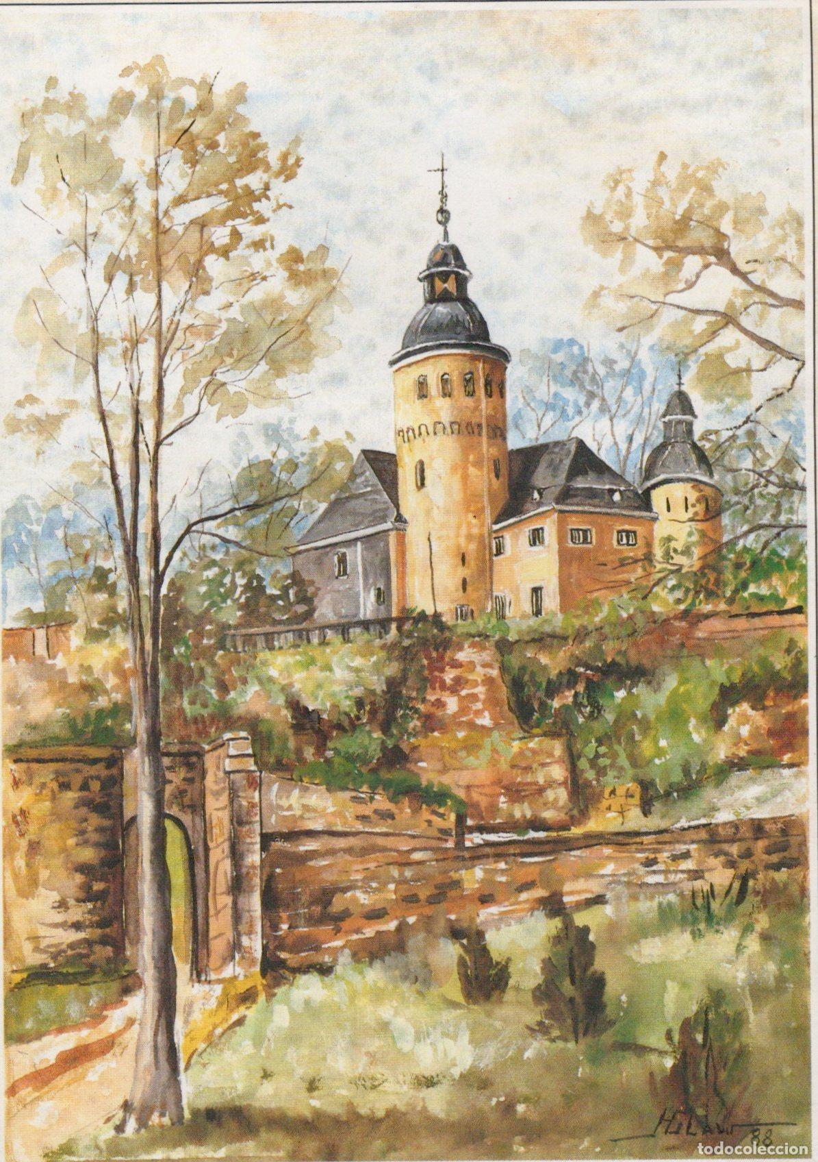 Postcards: Germany Homburg Vor der H&ouml;he Castle Watercolor Painting Art Unposted *YAV297