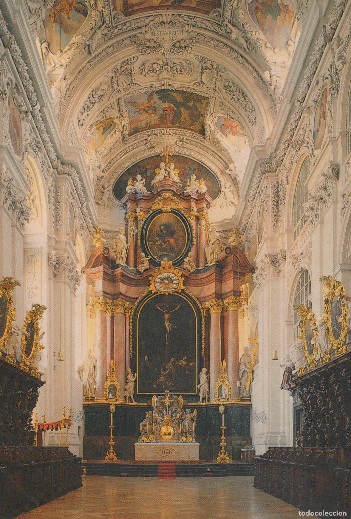 Postcards: Germany Waldsassen Basilica Apsis With High Altar Baroque Interior *YAV314