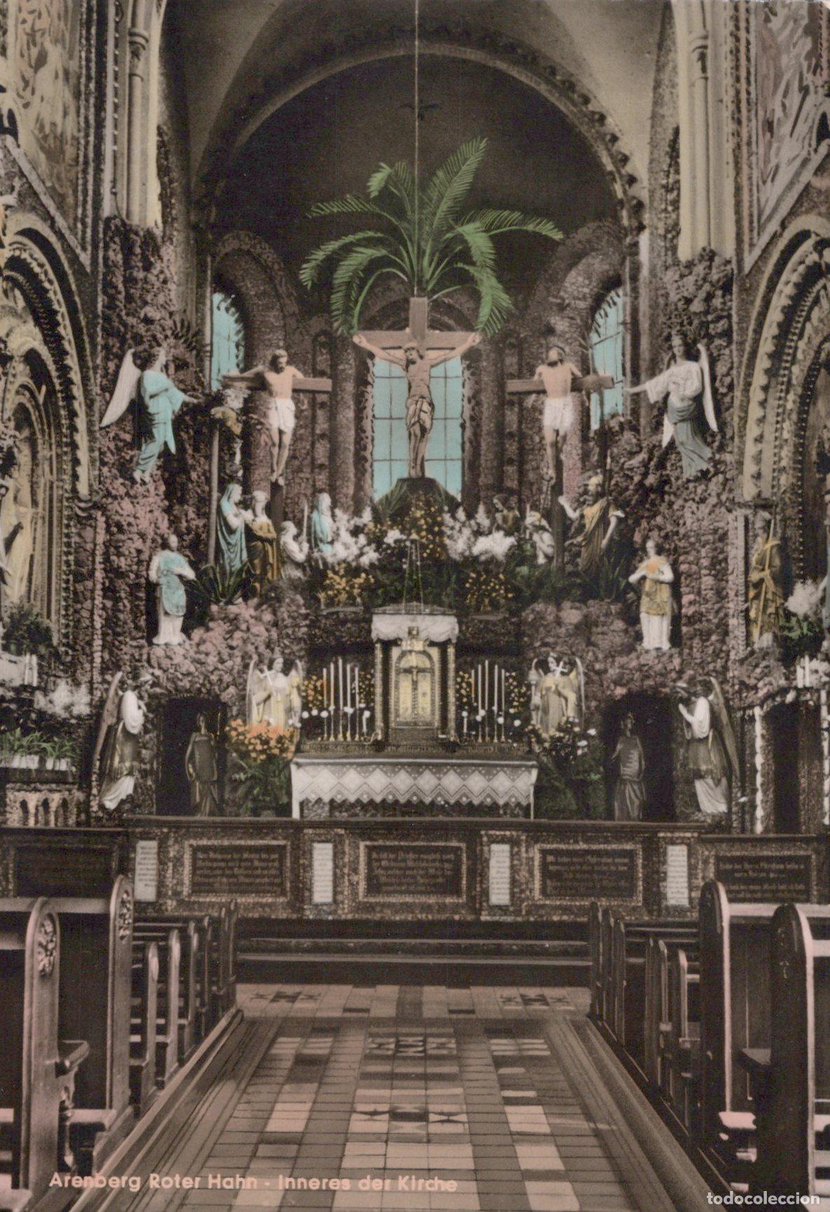 Postcards: Germany Arenberg Roter Hahn Interior of the Church Real Photo Unposted *YAV411