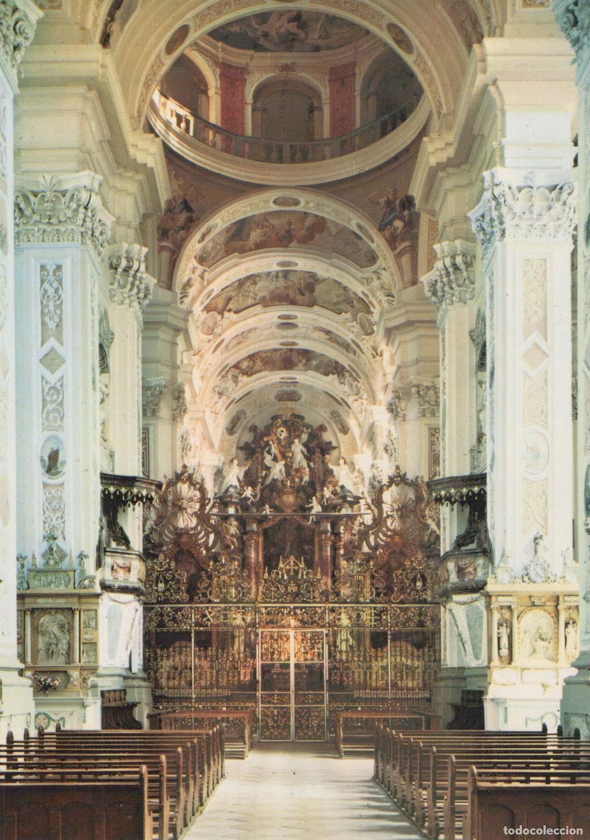 Postcards: Germany Sch&ouml;ntal An der Jagst Monastery Church Interior Baroque Unposted *YAV413