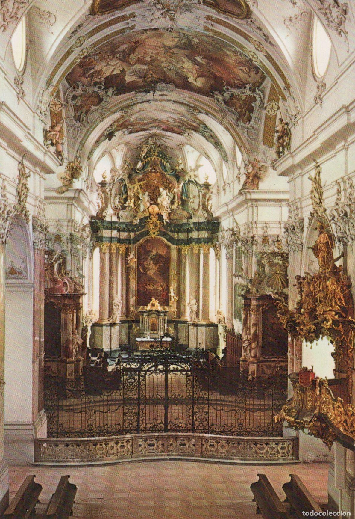 Postcards: Germany Amorbach Abbey Church Interior Baroque Altar Unposted *YAV418