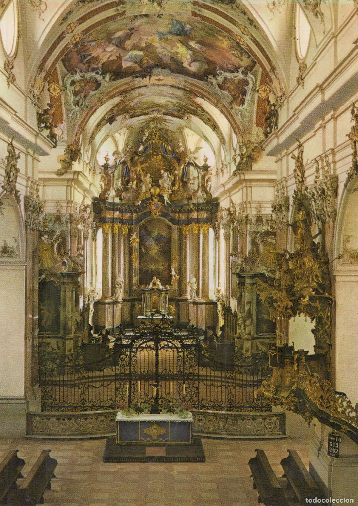Postcards: Germany Amorbach Amorbacher Abteikirche Baroque Interior Altar Pulpit *YAV420