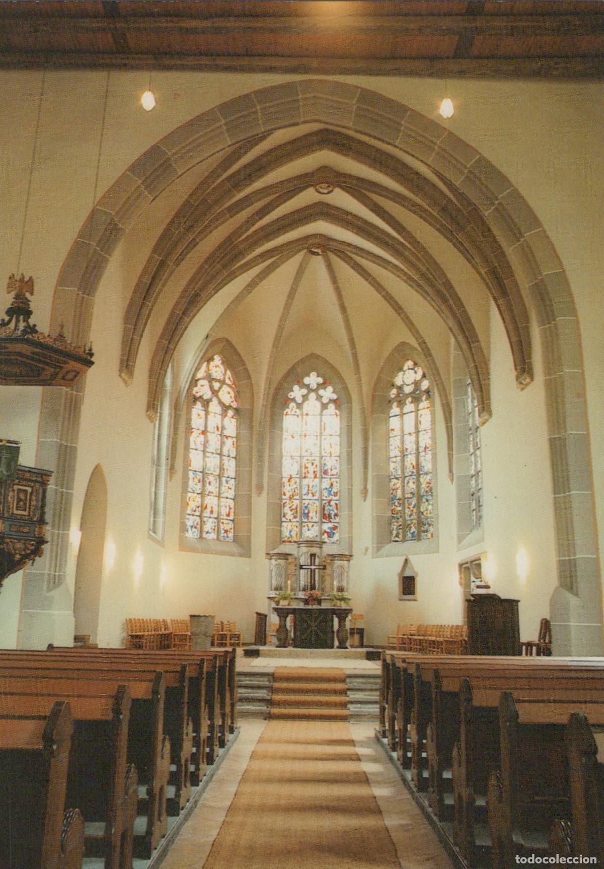 Postcards: Germany Bad Sooden Allendorf St Crucis Church Interior Stained Unposted *YAV421