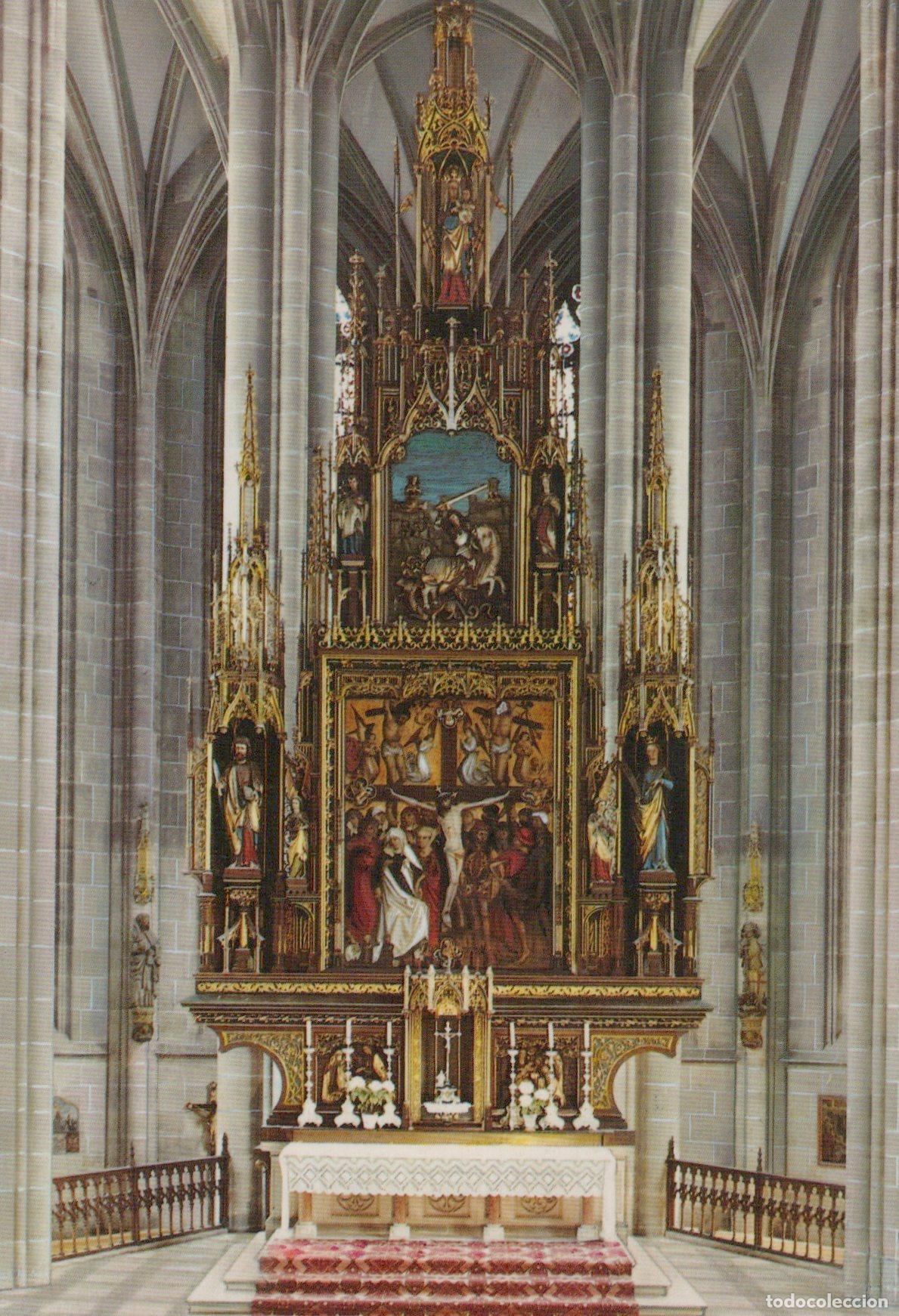 Postcards: Germany Dinkelsb&uuml;hl St Georg Church High Altar Interior View Unposted *YAV440