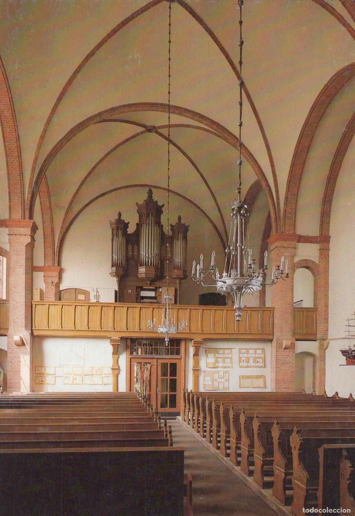 Postcards: Germany Greifswald Bugenhagen Kirche Wieck Interior With Organ Unposted *YAV445