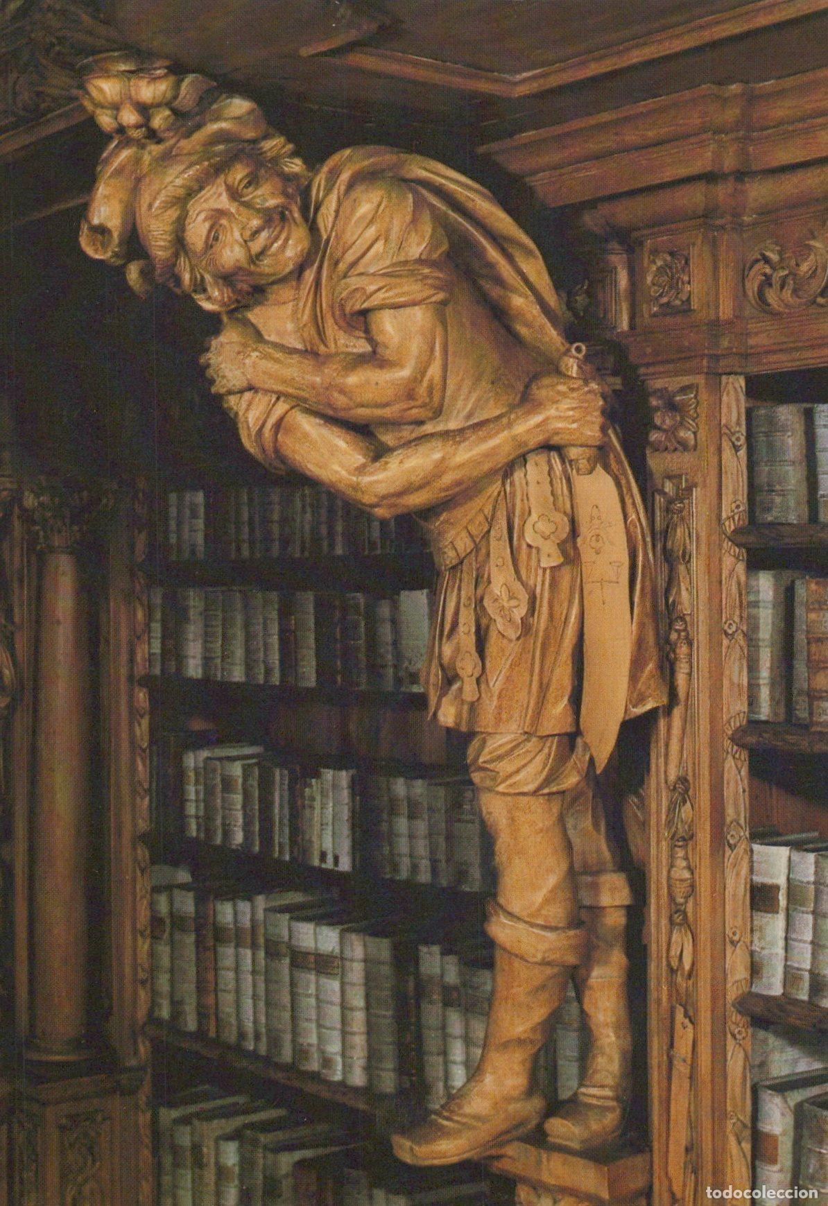 Postcards: Germany Waldsassen Abbey Library Carved Wooden Figure Unposted *YAV455