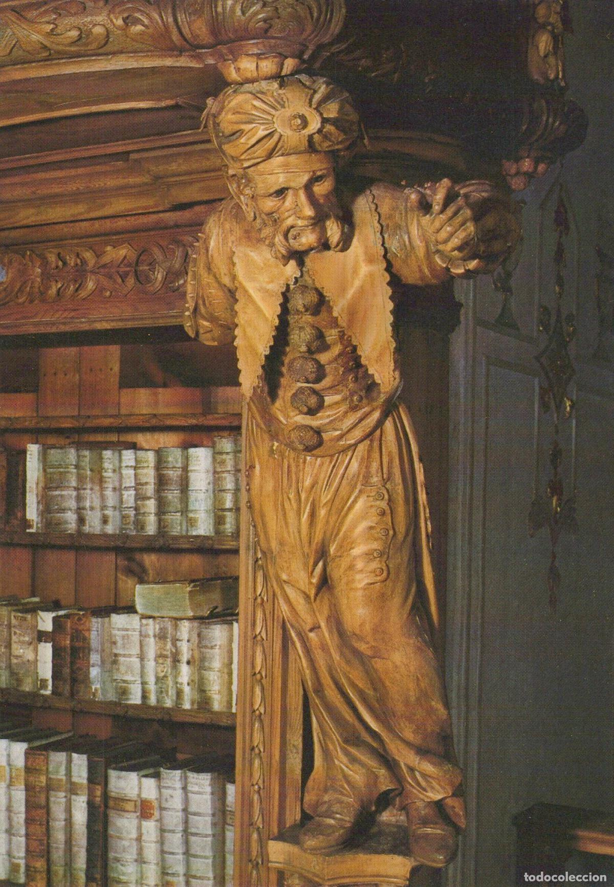 Cartoline: Germany Waldsassen Abbey Library Hall Wooden Sculpture Unposted *YAV465