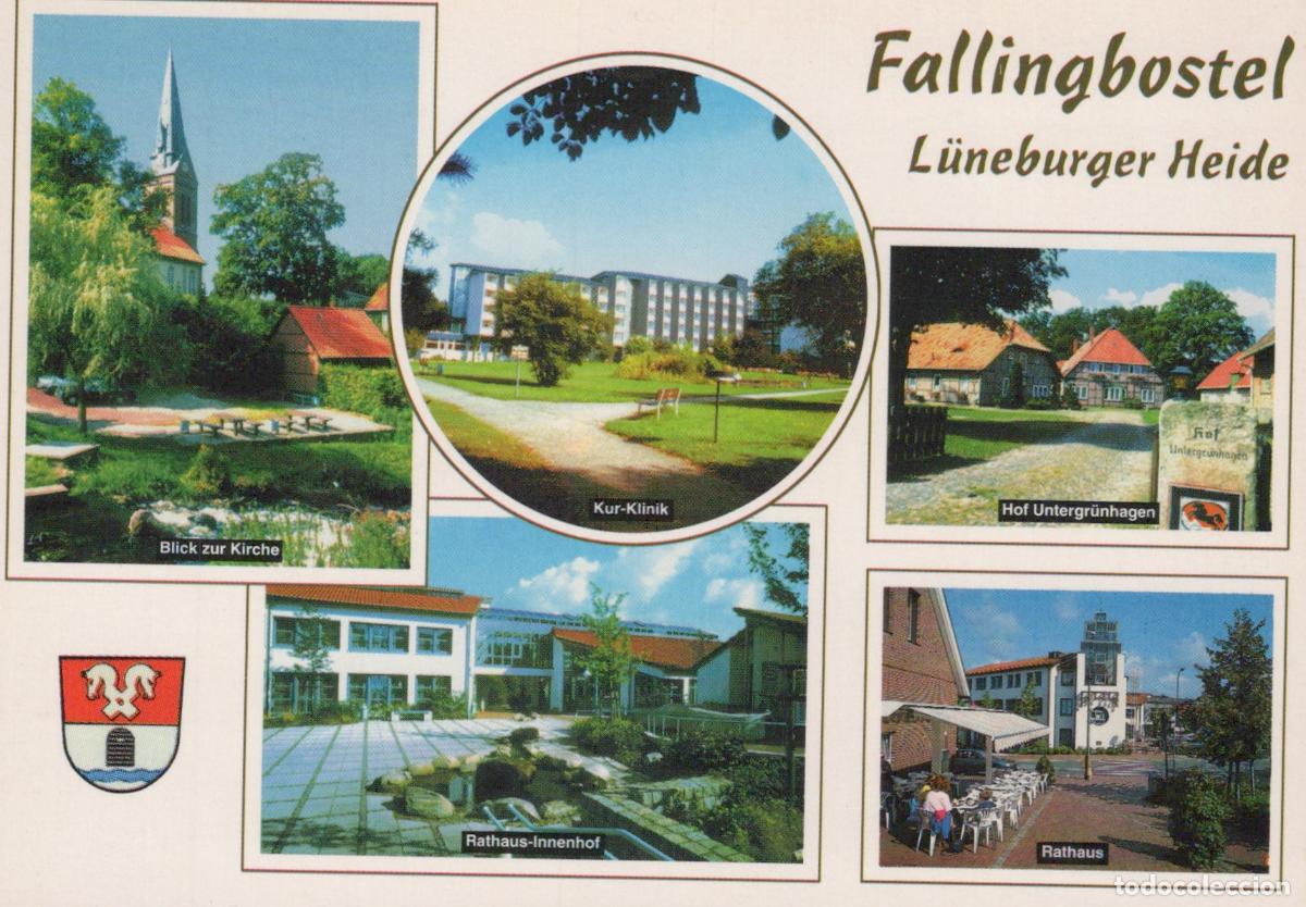 Cartoline: Germany Fallingbostel L&uuml;neburger Heide Multi View Church Clinic Unposted *YAV506