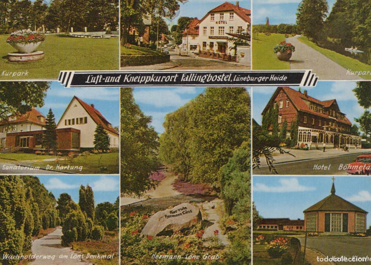 Cartoline: Germany Fallingbostel L&uuml;neburger Heide Multi View Kurpark Sanatorium *YAV521