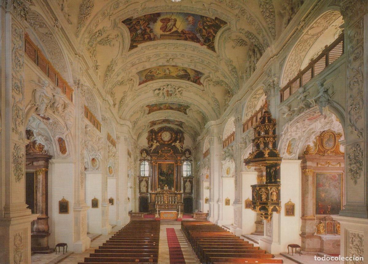 Cartoline: Germany Benediktbeuern Abbey Church Interior Baroque Unposted *YAV526