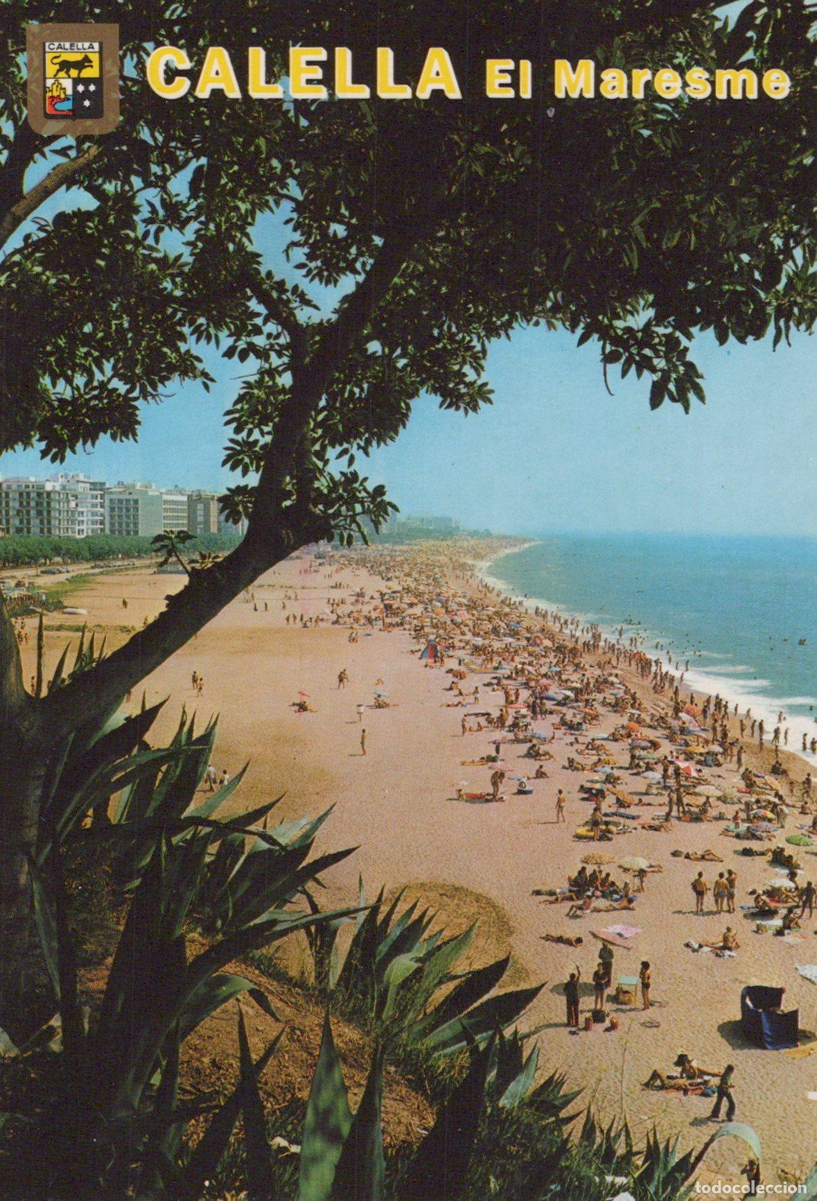 Cartoline: Spain Calella El Maresme Beach Crowded Sandy Shoreline Coastal Unposted *YAV374