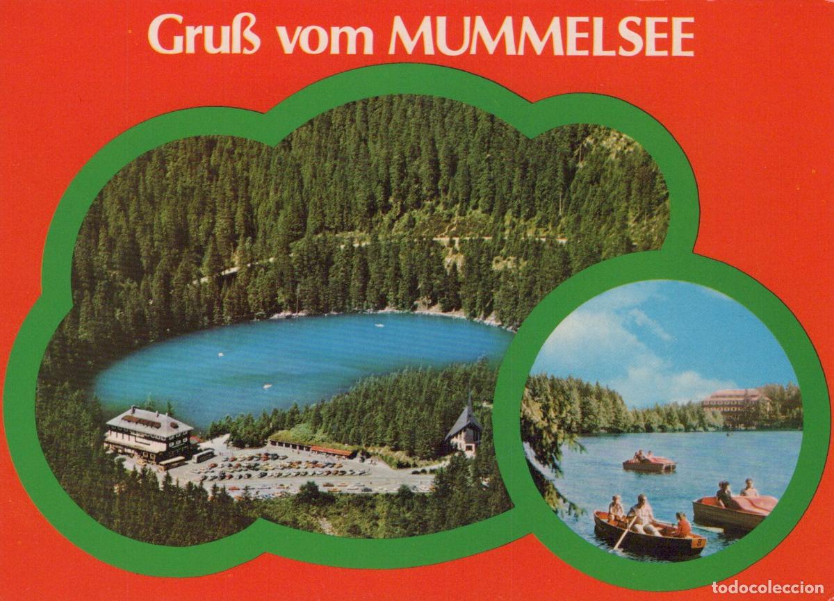 Cartoline: Germany Mummelsee Lake Landscape Rowboats Hotel Vintage Unposted *YAV571