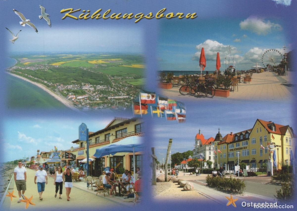 Cartoline: Germany K&uuml;hlungsborn Coastal Town Beach Promenade Ferris Wheel Collage *YAV603