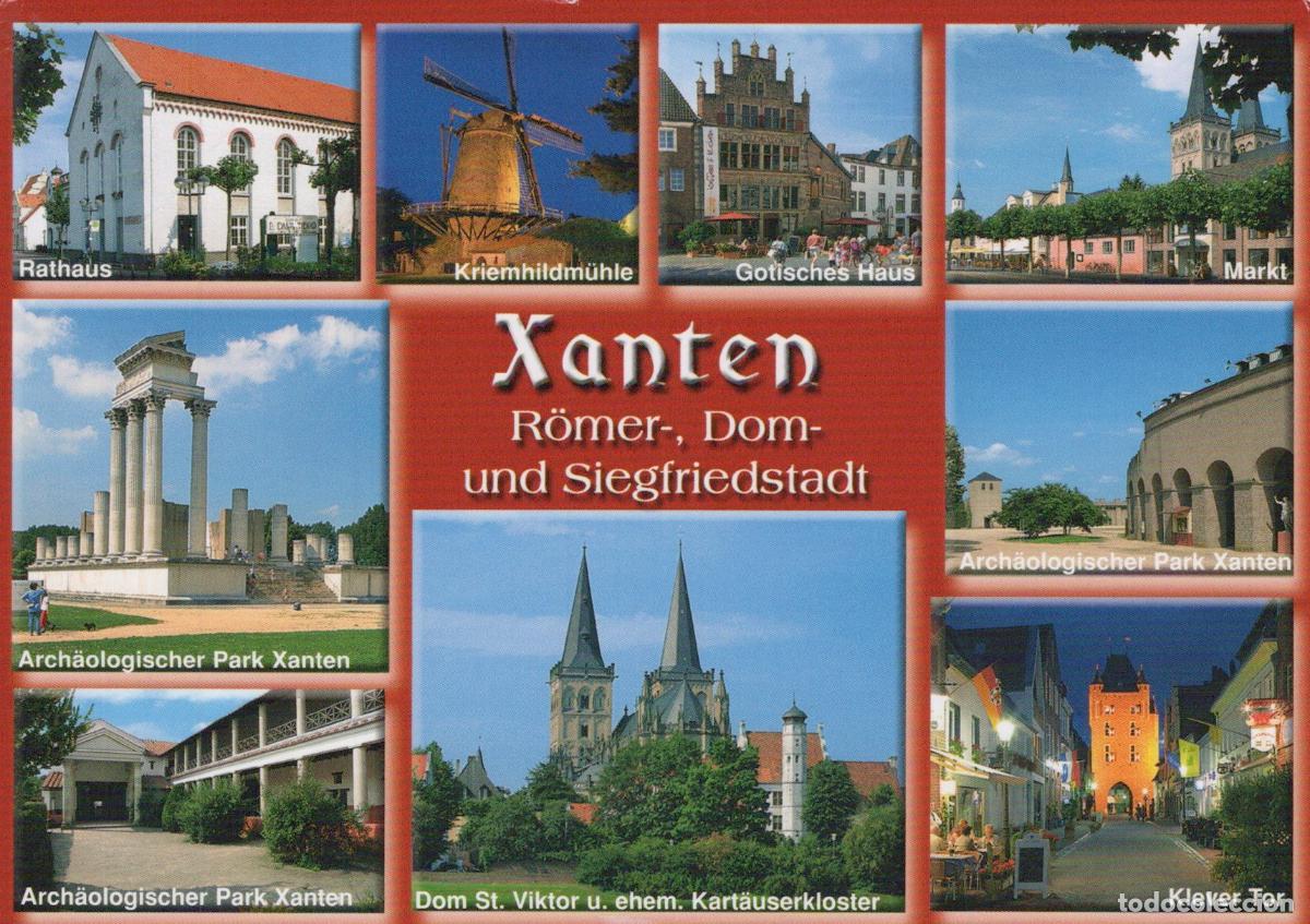 Cartoline: Germany Xanten Multi View Rathaus Kriemhildm&uuml;hle Gotisches Haus Markt *YAV615